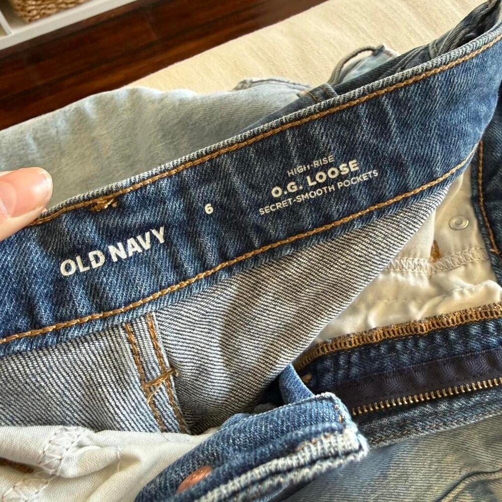 Old-navy Women's Blue and Black Jeans - Picture 4 of 4
